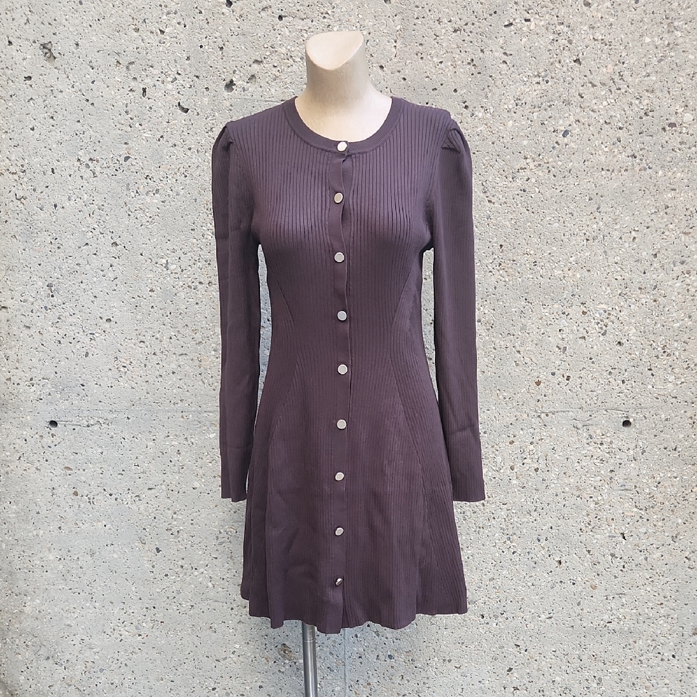 RW&CO. Brown ribbed dress